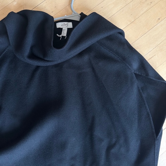 NWT COS black wool cape with scarf, 14,  GP1518 - Picture 4 of 6